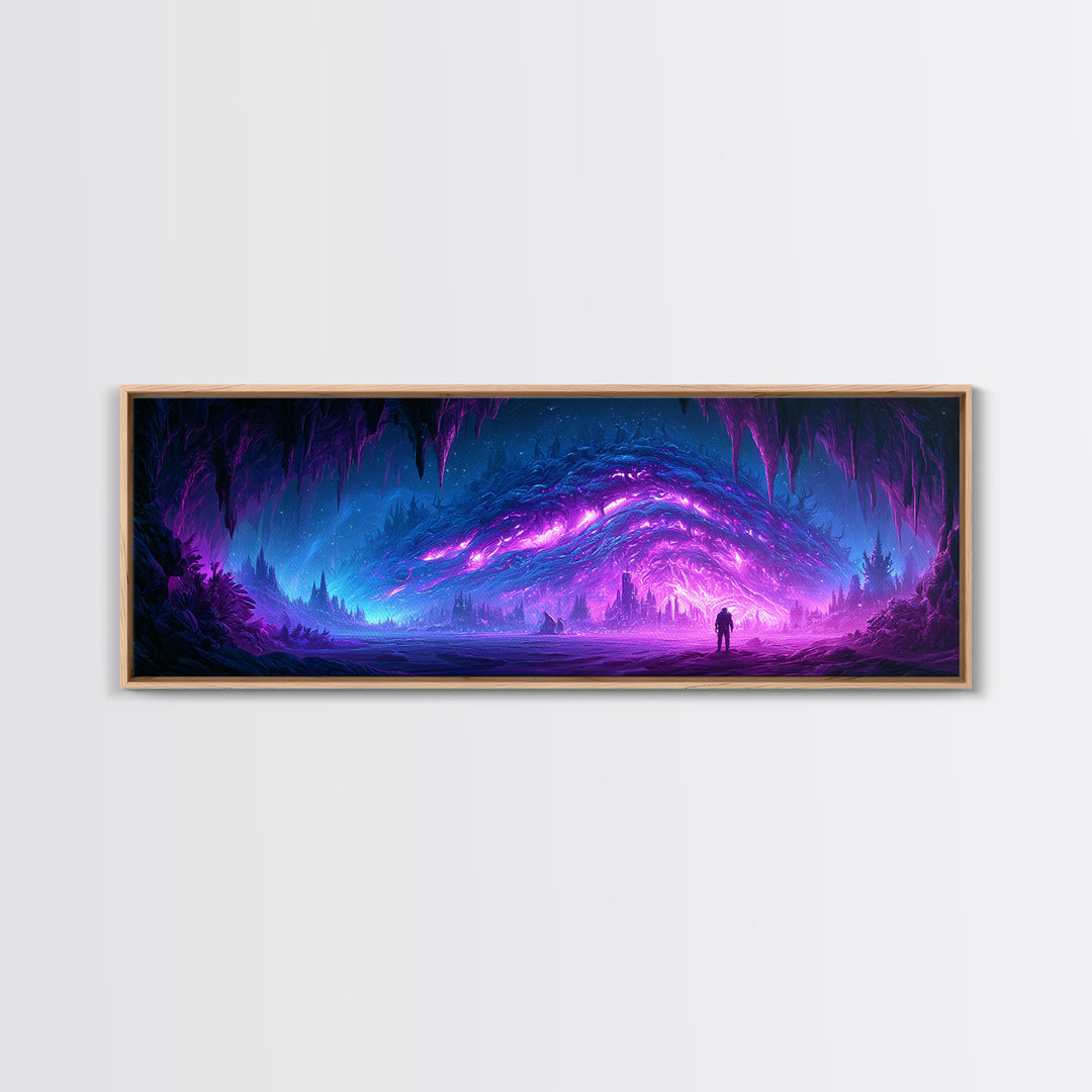 Glowing Alien Artifact Canvas Print, Scifi Art, Gallery Decor, Living Room Decor, Fine Art, Orbit, Wall Art, Home Decor, SCI-3x1-36