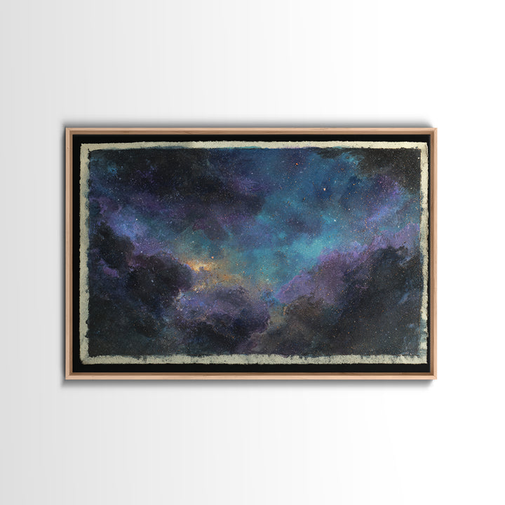 Robot Bird Perched on Antenna Framed Canvas Print, Scifi Art, Gallery Decor, Living Room Decor, Fine Art, Orbit, Wall Art, SCI-3x2-27