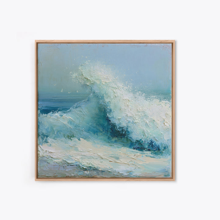 Wild Atlantic Wave Framed Canvas Print, Seascape Art, Gallery Decor, Coastal Decor, Fine Art, Seascape, Contemporary Art, SEA-1x1-65