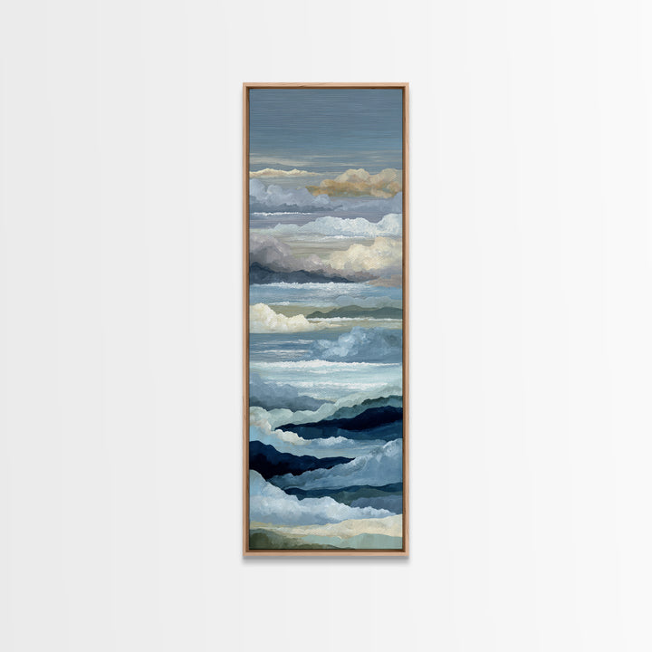 Storm Waves Crashing Canvas Print, Seascape Art, Fine Art Print, Coastal Decor, Fine Art, Seascape, Digital Prints, SEA-1x3-13