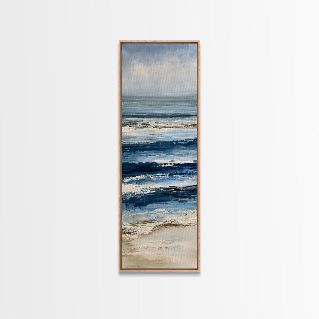Minimal Horizon Line Framed Canvas Print, Seascape Art, Abstract Art, Coastal Decor, Fine Art, Seascape, Nautical Decor, SEA-1x3-76