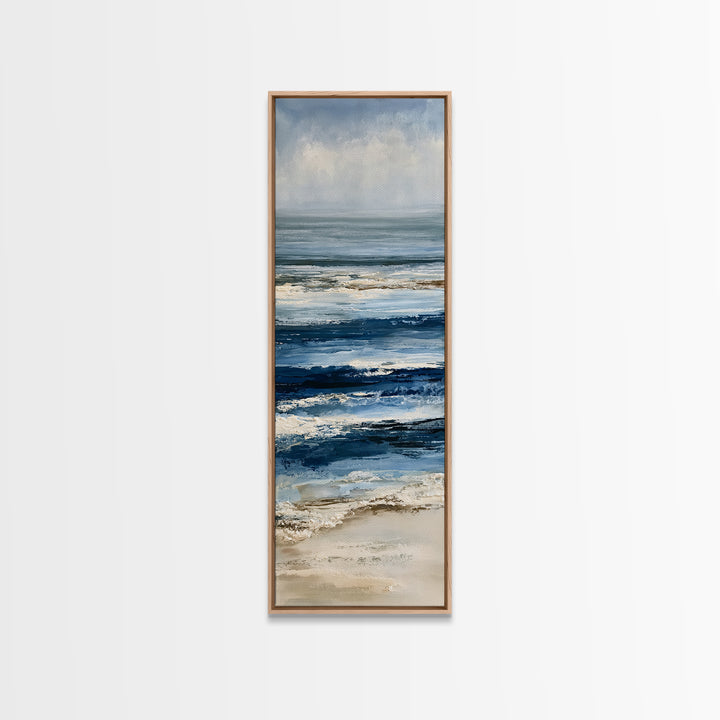 Minimal Horizon Line Framed Canvas Print, Seascape Art, Abstract Art, Coastal Decor, Fine Art, Seascape, Nautical Decor, SEA-1x3-76