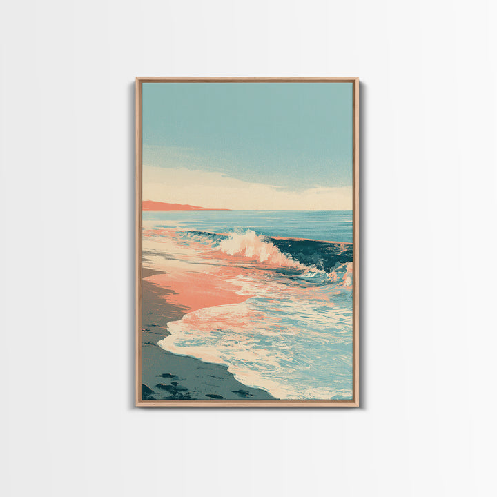Calm Blue Horizon Framed Canvas Print, Seascape Art, Contemporary Art, Coastal Decor, Fine Art, Seascape, Canvas Wall Art, SEA-2x3-34