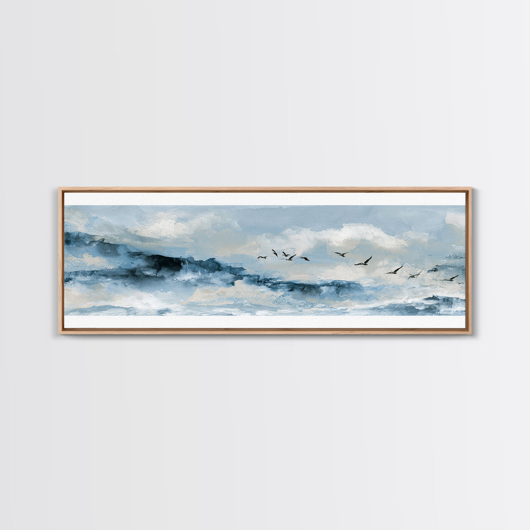Misty Sea Cliffs Canvas Print, Seascape Art, Living Room Decor, Coastal Decor, Fine Art, Seascape, Gallery Decor, Wall Decor, SEA-3x1-45