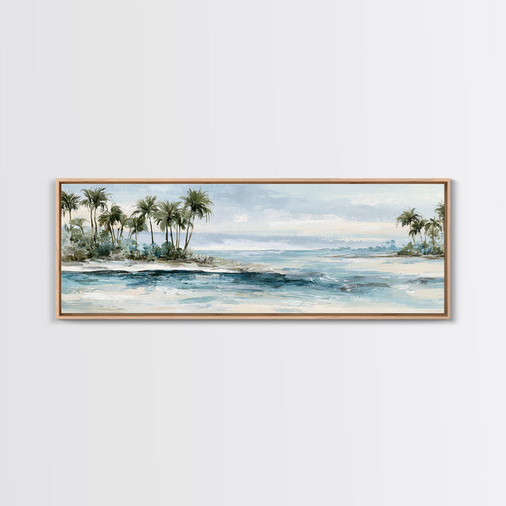 Tropical Lagoon with Transparent Shallows Canvas Print, Seascape Art, Canvas Print, Coastal Decor, Fine Art, Seascape, SEA-3x1-98