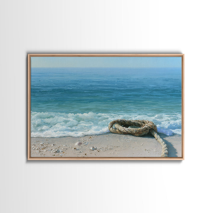Calm Blue Horizon Canvas Print, Seascape Art, Printable Art, Coastal Decor, Oil Painting, Seascape, Beach Decor, Gallery Decor, SEA-3x2-54