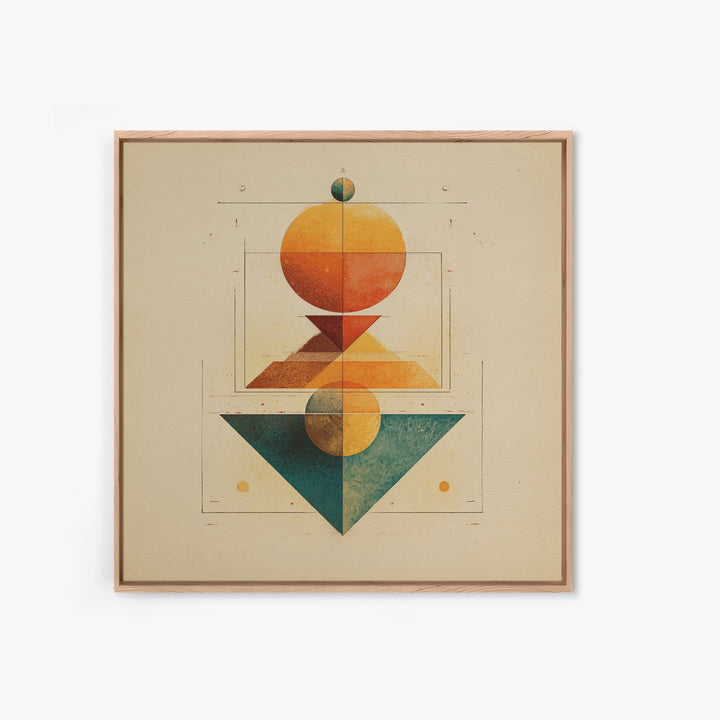 Sacred Deer Formed from Geometric Facets Canvas Print, Sacred Geometry Art, Zen Home Decor, Living Room Decor, Geometry, SGA-1x1-55