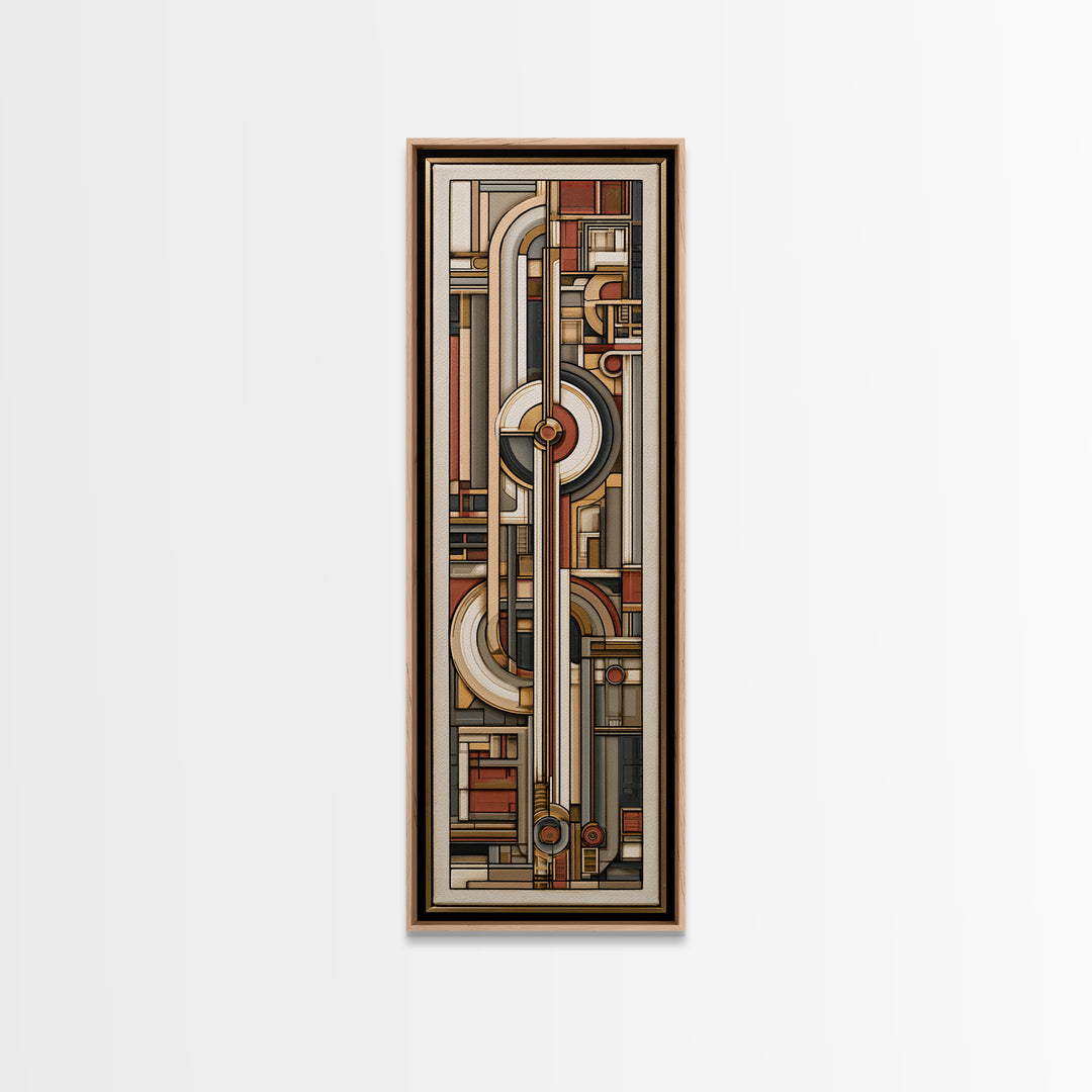 Abstract Temple Plan Made from Sacred Lines Canvas Print, Sacred Geometry Art, Zen Home Decor, Living Room Decor, Geometry, SGA-1x3-97