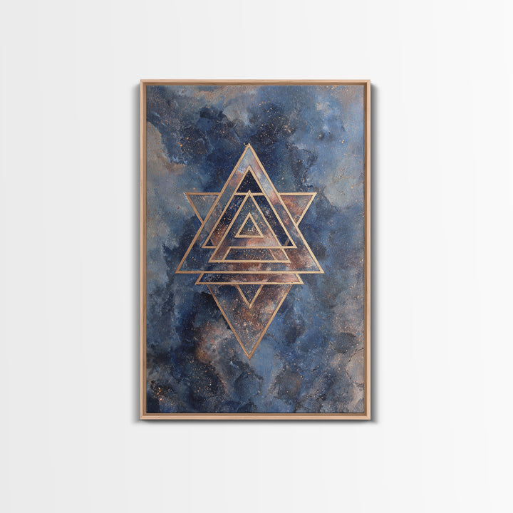 Triangle Mountain Landscape Canvas Print, Sacred Geometry Art, Printable Wall Art, Living Room Decor, Fine Art, Geometry, SGA-2x3-49