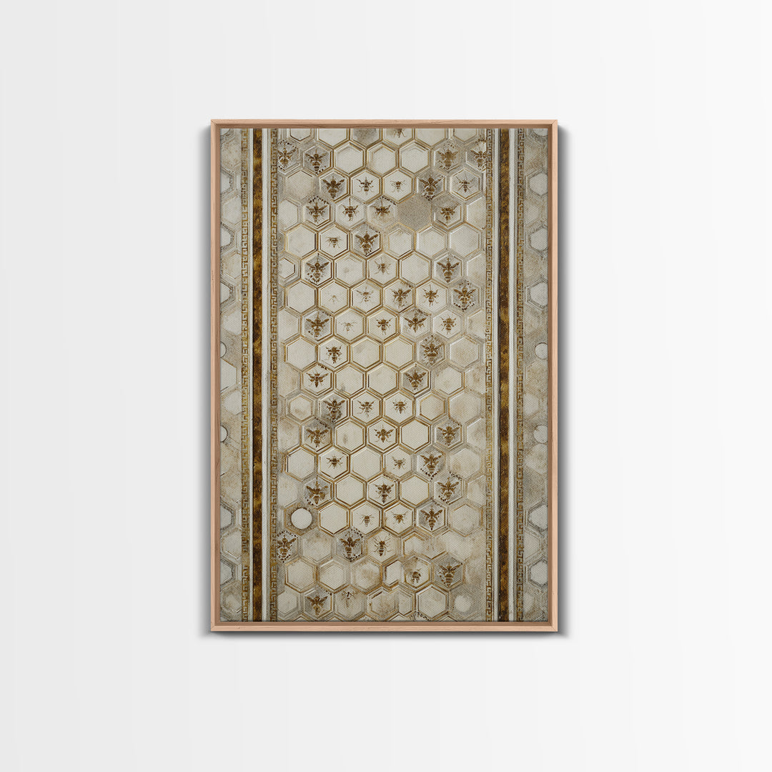 Cosmic Eye Inside Geometric Frame Framed Canvas Print, Sacred Geometry Art, Digital Wall Art, Living Room Decor, Abstract Art, SGA-2x3-75