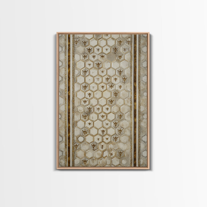 Cosmic Eye Inside Geometric Frame Framed Canvas Print, Sacred Geometry Art, Digital Wall Art, Living Room Decor, Abstract Art, SGA-2x3-75