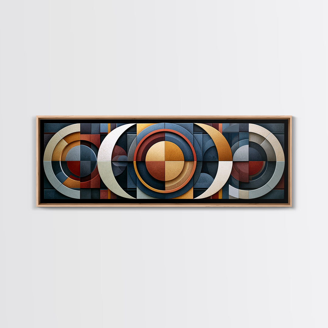 Geometric Sun and Moon Balance Design Canvas Print, Sacred Geometry Art, Zen Wall Art, Living Room Decor, Fine Art, Geometry, SGA-3x1-20
