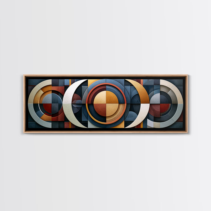 Geometric Sun and Moon Balance Design Canvas Print, Sacred Geometry Art, Zen Wall Art, Living Room Decor, Fine Art, Geometry, SGA-3x1-20