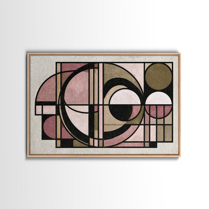 Abstract Temple Plan Made from Sacred Lines Canvas Print, Sacred Geometry Art, Rustic Home Decor, Living Room Decor, Geometry, SGA-3x2-65