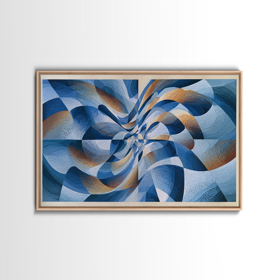Geometric Wave Pattern Canvas Print, Sacred Geometry Art, Wabi Sabi Art, Living Room Decor, Fine Art, Geometry, Modern Decor, SGA-3x2-98