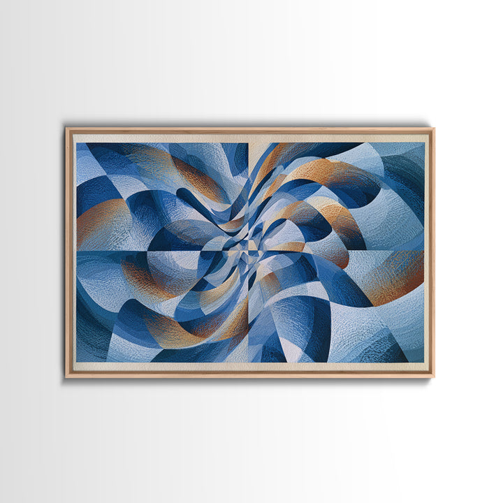Geometric Wave Pattern Canvas Print, Sacred Geometry Art, Wabi Sabi Art, Living Room Decor, Fine Art, Geometry, Modern Decor, SGA-3x2-98