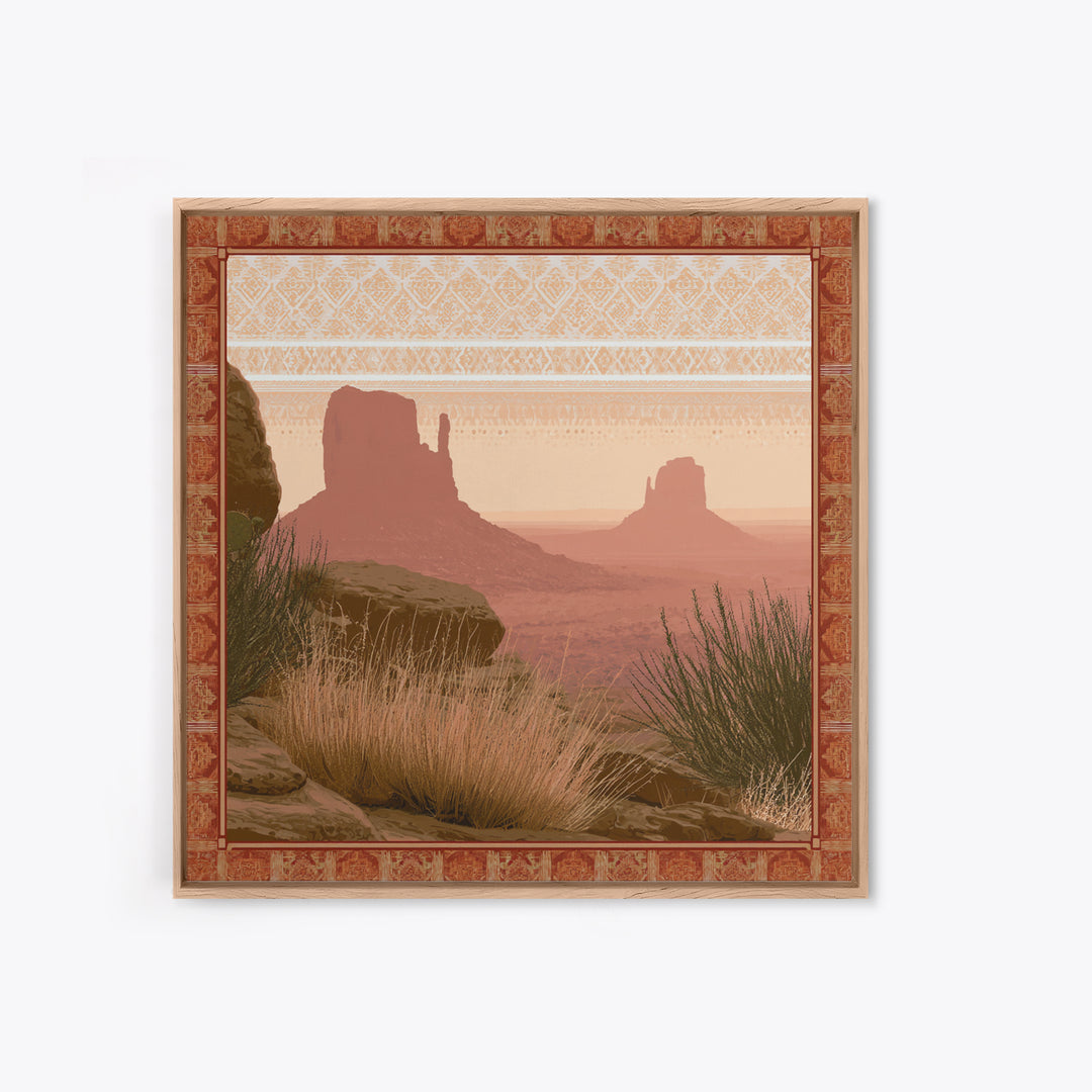 Monument Valley Silhouette Canvas Print, Southwestern Art, Native American Art, Southwestern Decor, Mesa, Luxury Decor, SOU-1x1-10