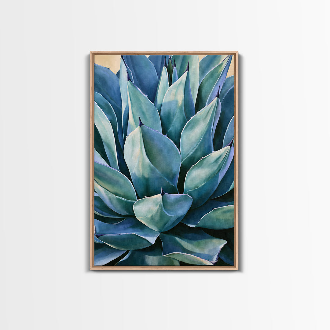 Agave Plant Closeup Framed Canvas Print, Southwestern Art, Western Wall Art, Southwestern Decor, Fine Art, Mesa, Gallery Decor, SOU-2x3-93