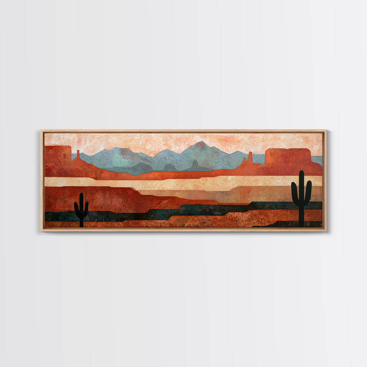 Abstract Canyon Layers Canvas Print, Southwestern Art, Printable Art, Southwestern Decor, Fine Art, Mesa, Native American Art, SOU-3x1-34
