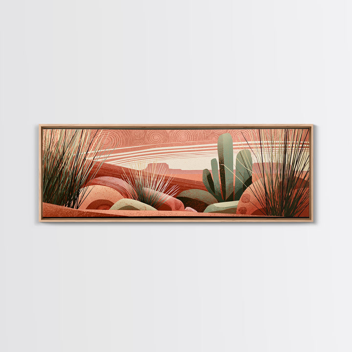Tribal Blanket Abstract Without Sacred Copying Canvas Print, Southwestern Art, Antique Oil Painting, Southwestern Decor, Mesa, SOU-3x1-54