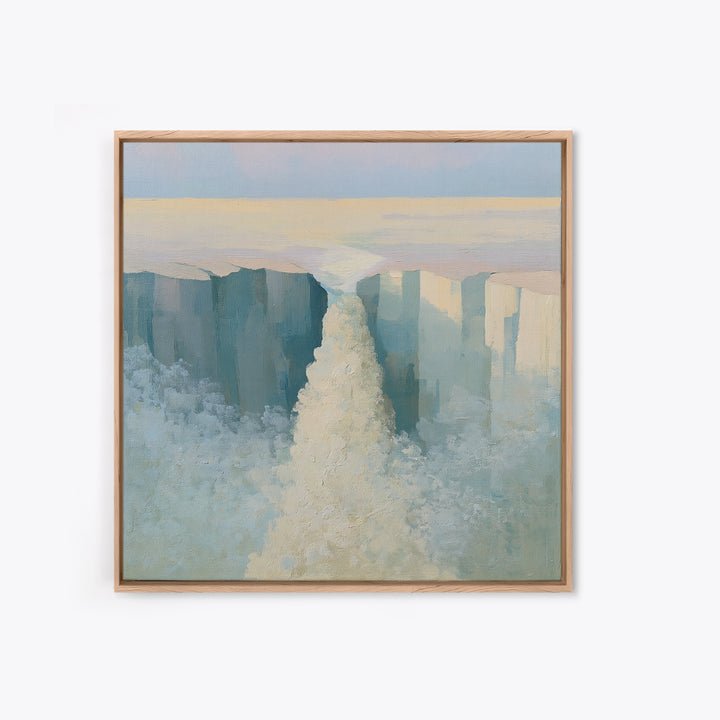 Serene Waterfall with Mist Canvas Print, Spa Art, Fashion Wall Art, Spa Decor, Fine Art, Serenity, Modern Decor, Fine Art Print, SPA-1x1-18