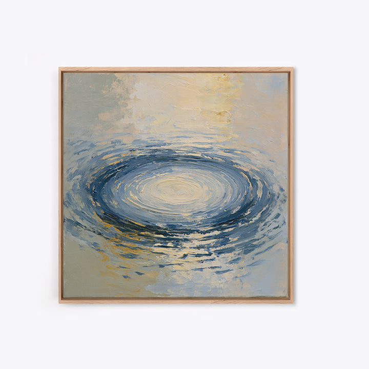 Abstract Water Ripples Framed Canvas Print, Spa Art, City Art, Spa Decor, Abstract Art, Serenity, Boho Decor, SPA-1x1-6