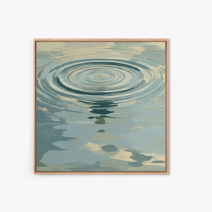 Abstract Water Ripples Framed Canvas Print, Spa Art, Statement Artwork, Spa Decor, Abstract Art, Serenity, Printable Wall Art, SPA-1x1-78