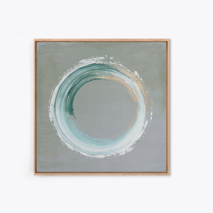 Minimal Zen Circle Brushstroke Framed Canvas Print, Spa Art, Fine Art Print, Spa Decor, Fine Art, Serenity, Wall Decor, SPA-1x1-80