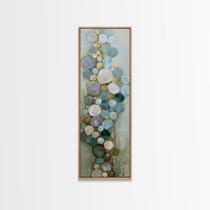 Pebble Texture Abstract Canvas Print, Spa Art, Abstract Print, Spa Decor, Abstract Art, Serenity, Esthetician Decor, SPA-1x3-27