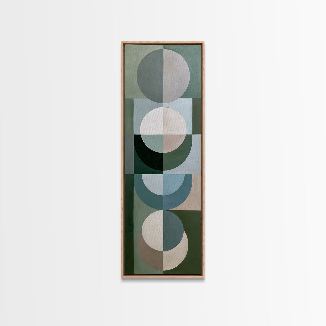 Sage and Ivory Geometric Calm Composition Canvas Print, Spa Art, Fine Art Photography, Spa Decor, Fine Art, Serenity, SPA-1x3-33