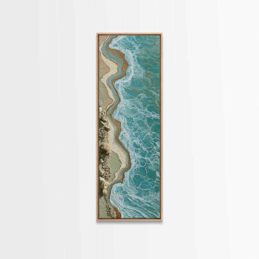 Blue Lagoon Water Seen from Above Canvas Print, Spa Art, Feminine Wall Art, Spa Decor, Fine Art, Serenity, Hair Salon Wall Art, SPA-1x3-56