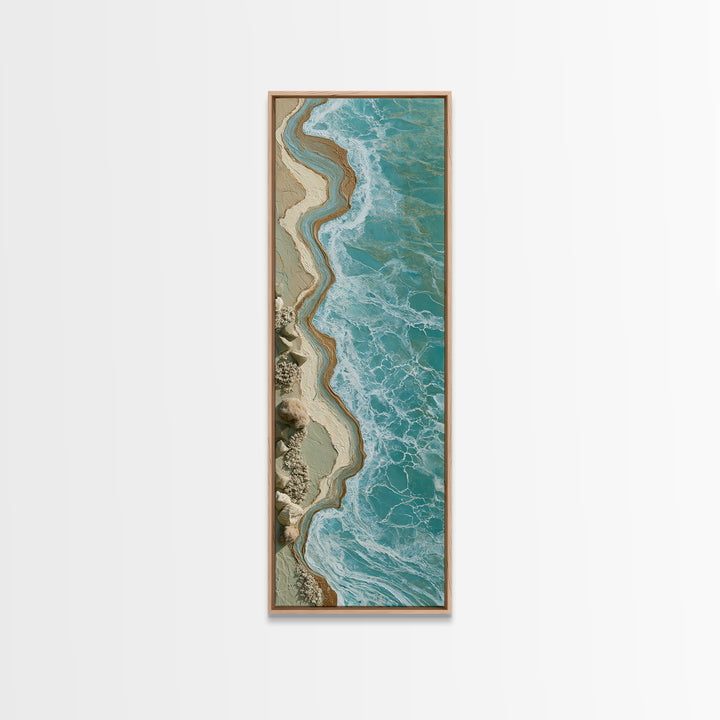 Blue Lagoon Water Seen from Above Canvas Print, Spa Art, Feminine Wall Art, Spa Decor, Fine Art, Serenity, Hair Salon Wall Art, SPA-1x3-56