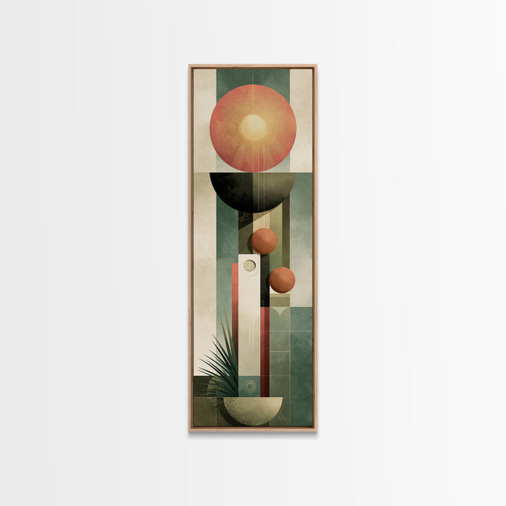 Sage and Ivory Geometric Calm Composition Canvas Print, Spa Art, Textured Painting, Spa Decor, Serenity, Travel Poster, SPA-1x3-57