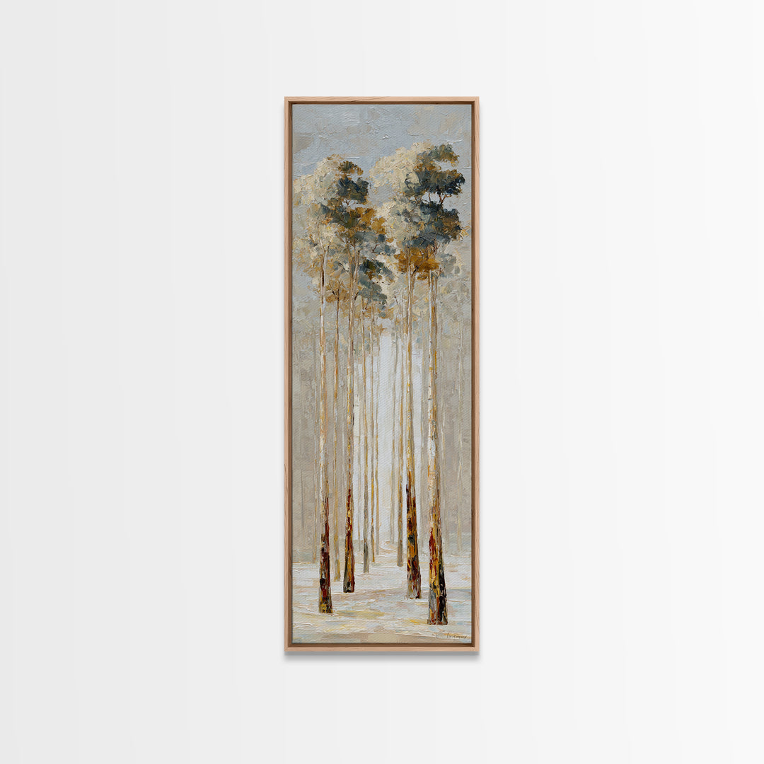 Moonlit Lake Reflection Canvas Print, Spa Art, Salon Decor, Spa Decor, Oil Painting, Serenity, Statement Artwork, Boho Decor, SPA-1x3-59
