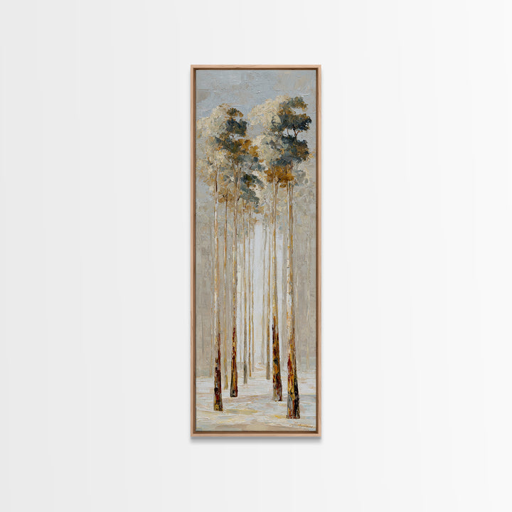 Moonlit Lake Reflection Canvas Print, Spa Art, Salon Decor, Spa Decor, Oil Painting, Serenity, Statement Artwork, Boho Decor, SPA-1x3-59