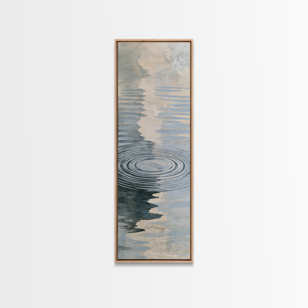 Abstract Water Ripples Framed Canvas Print, Spa Art, Luxury Decor, Spa Decor, Abstract Art, Serenity, Black Woman Art, SPA-1x3-66