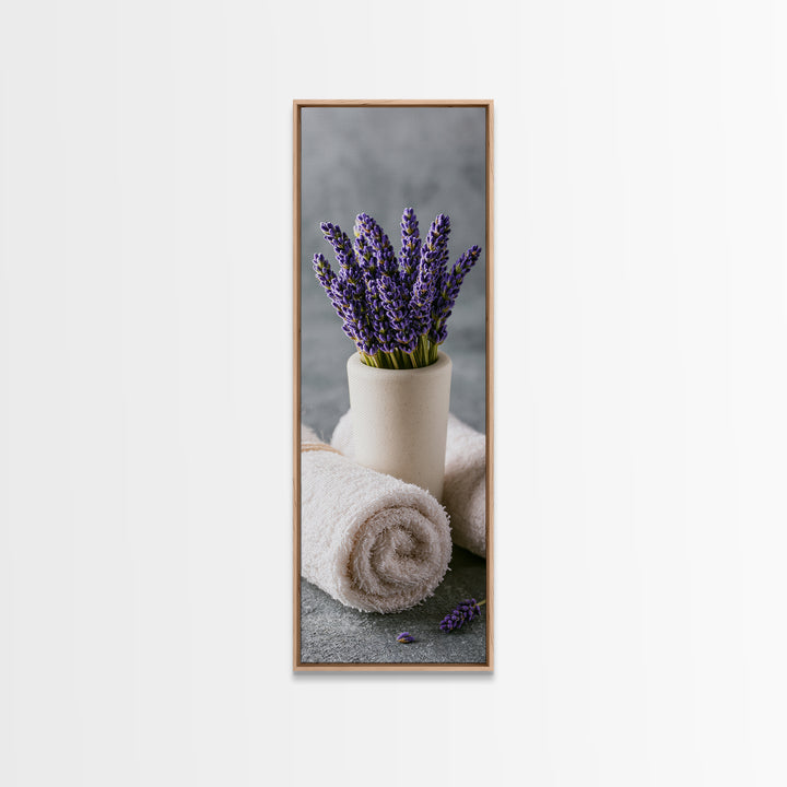 Lavender Bundle with Soft Shadow Canvas Print, Spa Art, Wildlife Wall Art, Spa Decor, Watercolor Art, Serenity, SPA-1x3-67
