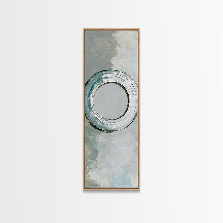 Minimal Zen Circle Brushstroke Canvas Print, Spa Art, Modern Home Decor, Spa Decor, Fine Art, Serenity, Neutral Decor, SPA-1x3-68