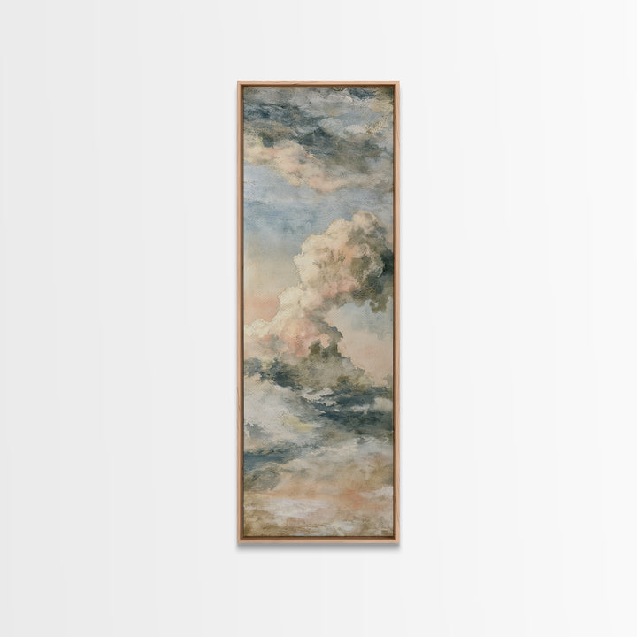Soft Cloudscape in Cream and Sage Canvas Print, Spa Art, Spa, Spa Decor, Fine Art, Serenity, Teen Girl Room Decor, Dog Canvas, SPA-1x3-73