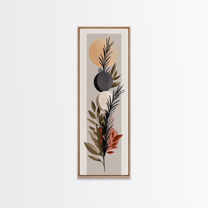 Botanical Herbal Arrangement Canvas Print, Spa Art, Room Decor, Spa Decor, Fine Art, Serenity, Nature Prints, Travel Poster, SPA-1x3-98