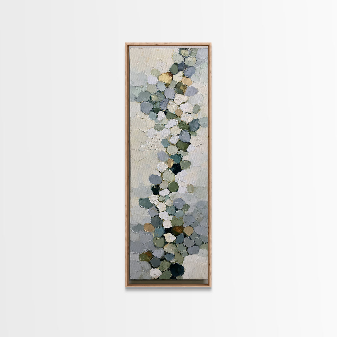Pebble Texture Abstract Canvas Print, Spa Art, Luxury Decor, Spa Decor, Abstract Art, Serenity, Black Woman Art, Botanical Art, SPA-1x3-99