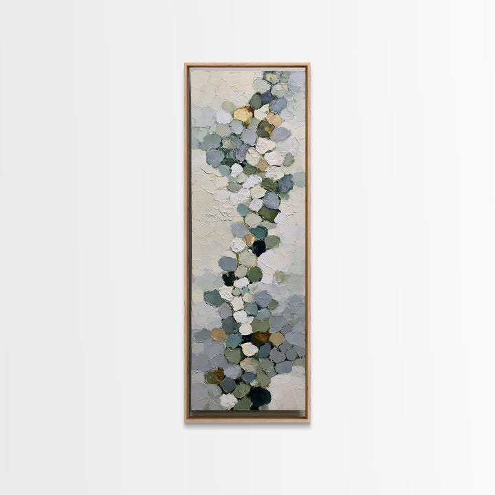 Pebble Texture Abstract Canvas Print, Spa Art, Luxury Decor, Spa Decor, Abstract Art, Serenity, Black Woman Art, Botanical Art, SPA-1x3-99