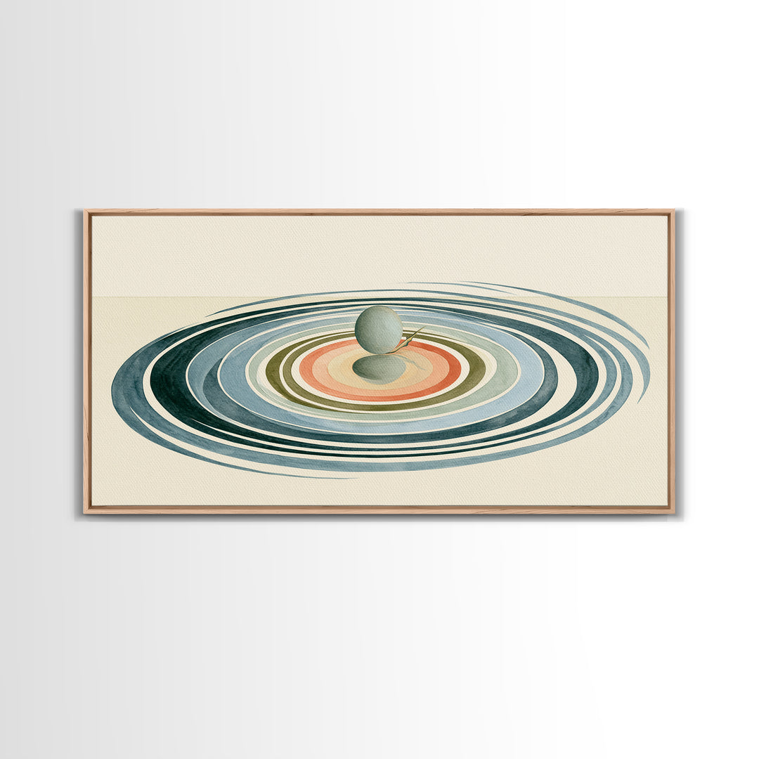 Abstract Water Ripples Canvas Print, Spa Art, Textured Painting, Spa Decor, Fine Art, Serenity, Travel Poster, Contemporary Art, SPA-2x1-26