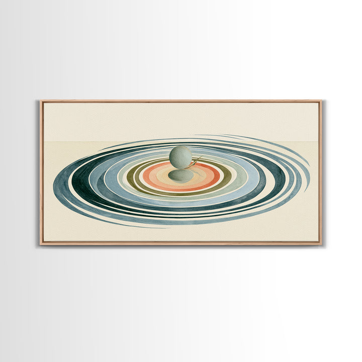 Abstract Water Ripples Canvas Print, Spa Art, Textured Painting, Spa Decor, Fine Art, Serenity, Travel Poster, Contemporary Art, SPA-2x1-26