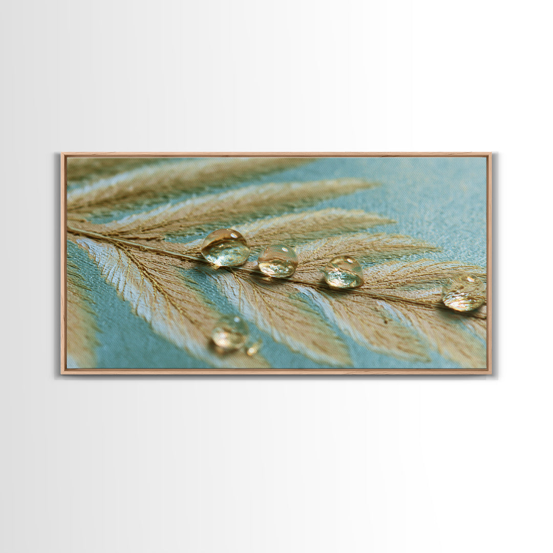 Fern Leaf Closeup Canvas Print, Spa Art, Abstract, Spa Decor, Fine Art, Serenity, City Art, Spa Wall Art, Teen Girl Room Decor, SPA-2x1-31