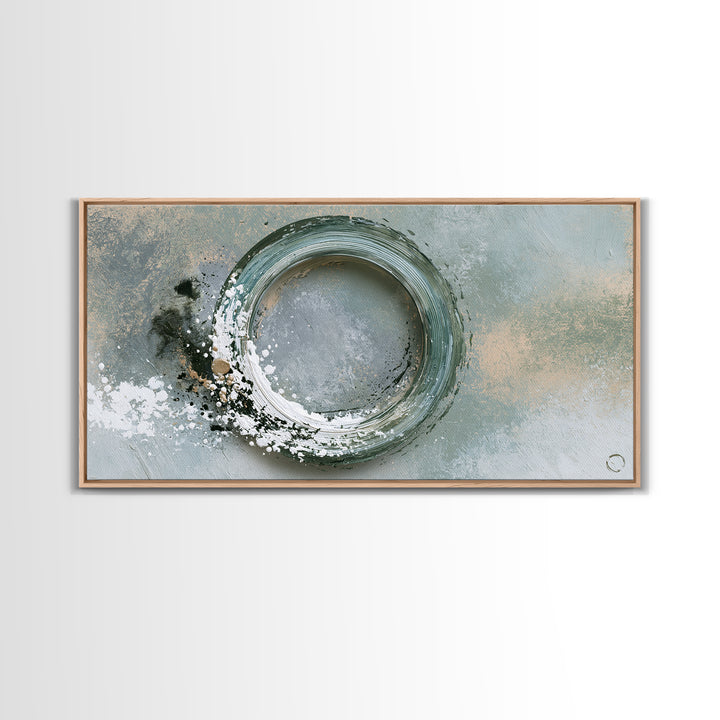 Minimal Zen Circle Brushstroke Canvas Print, Spa Art, Printable Art, Spa Decor, Fine Art, Serenity, Fine Art Photography, SPA-2x1-52
