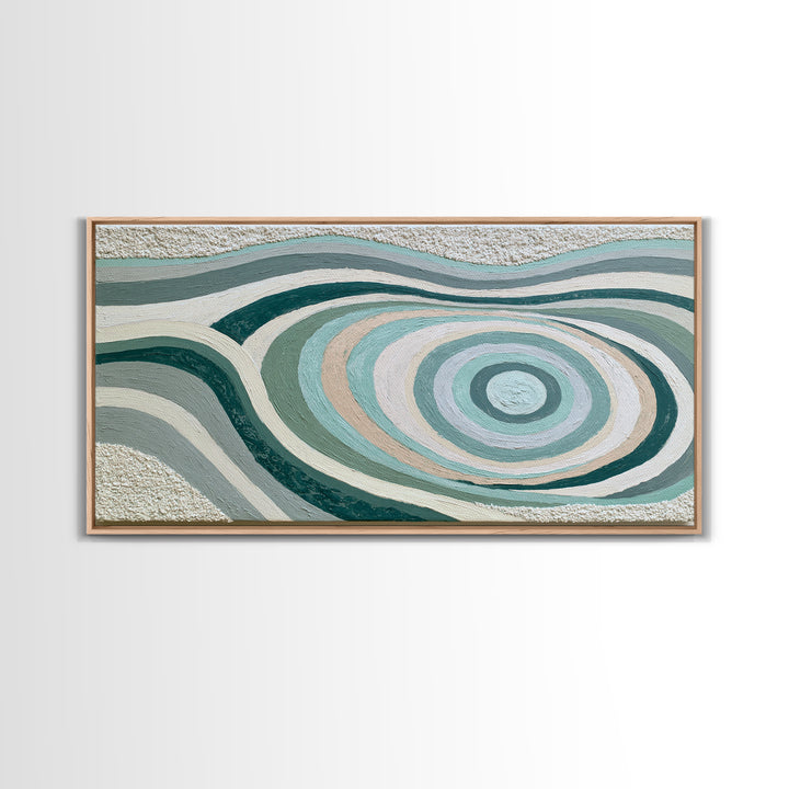 Sand Garden Lines Framed Canvas Print, Spa Art, Fine Art Photography, Spa Decor, Oil Painting, Serenity, Wildlife Wall Art, SPA-2x1-80