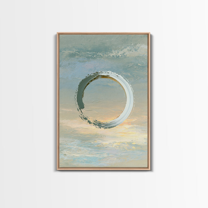 Minimal Zen Circle Brushstroke Canvas Print, Spa Art, Gallery Decor, Spa Decor, Fine Art, Serenity, Wall Art, Home Decor, SPA-2x3-16