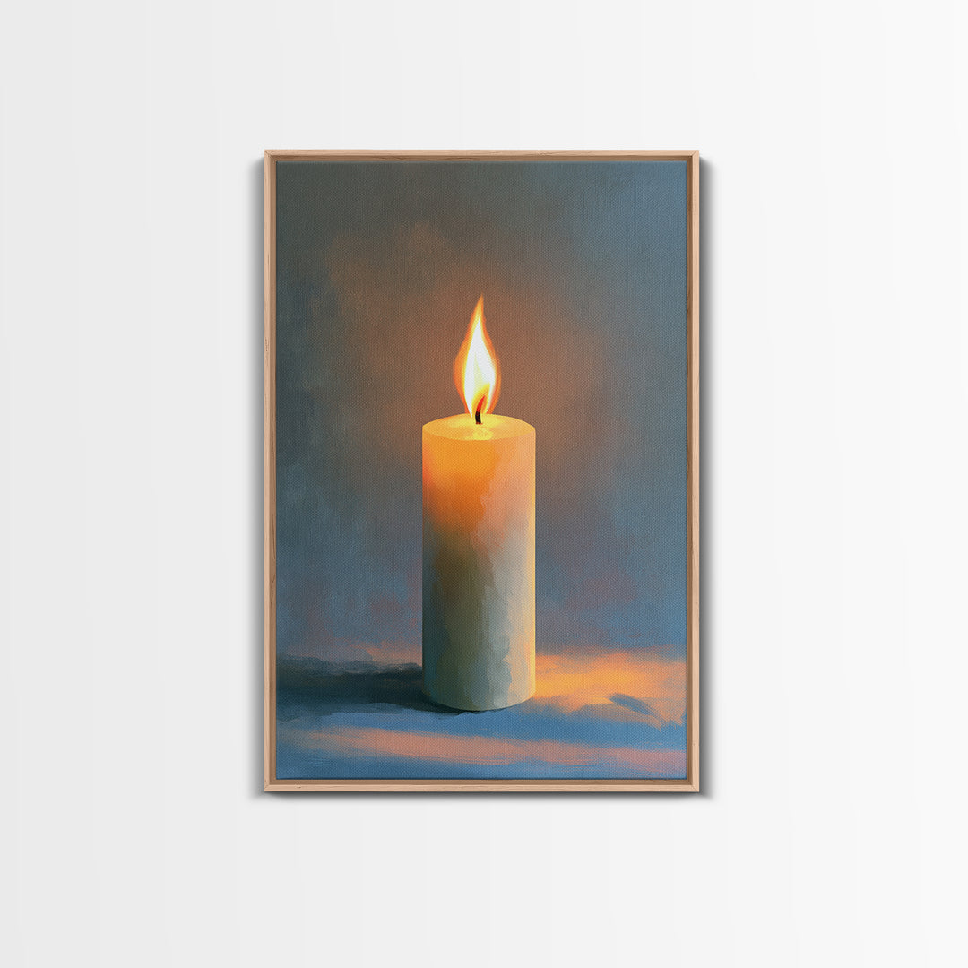 Warm Candle Flame Framed Canvas Print, Spa Art, Spa Decor, Abstract Art, Serenity, Spa Wall Art, Teen Girl Room Decor, SPA-2x3-17