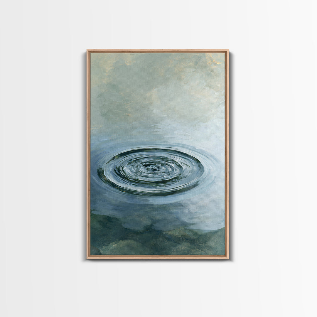 Abstract Water Ripples Framed Canvas Print, Spa Art, Wall Art Print, Spa Decor, Abstract Art, Serenity, Animal Art, SPA-2x3-38